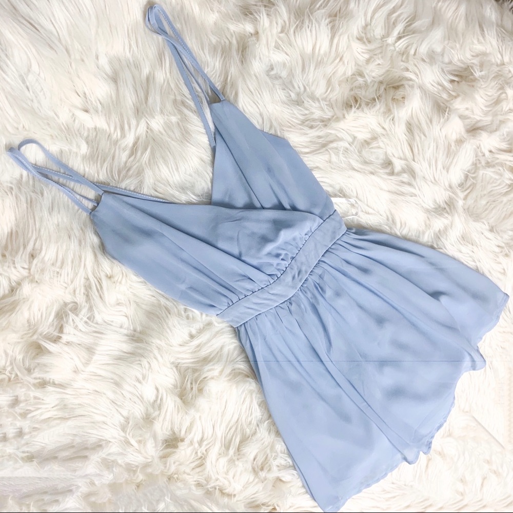 Showpo Romper Playsuit in Baby Blue